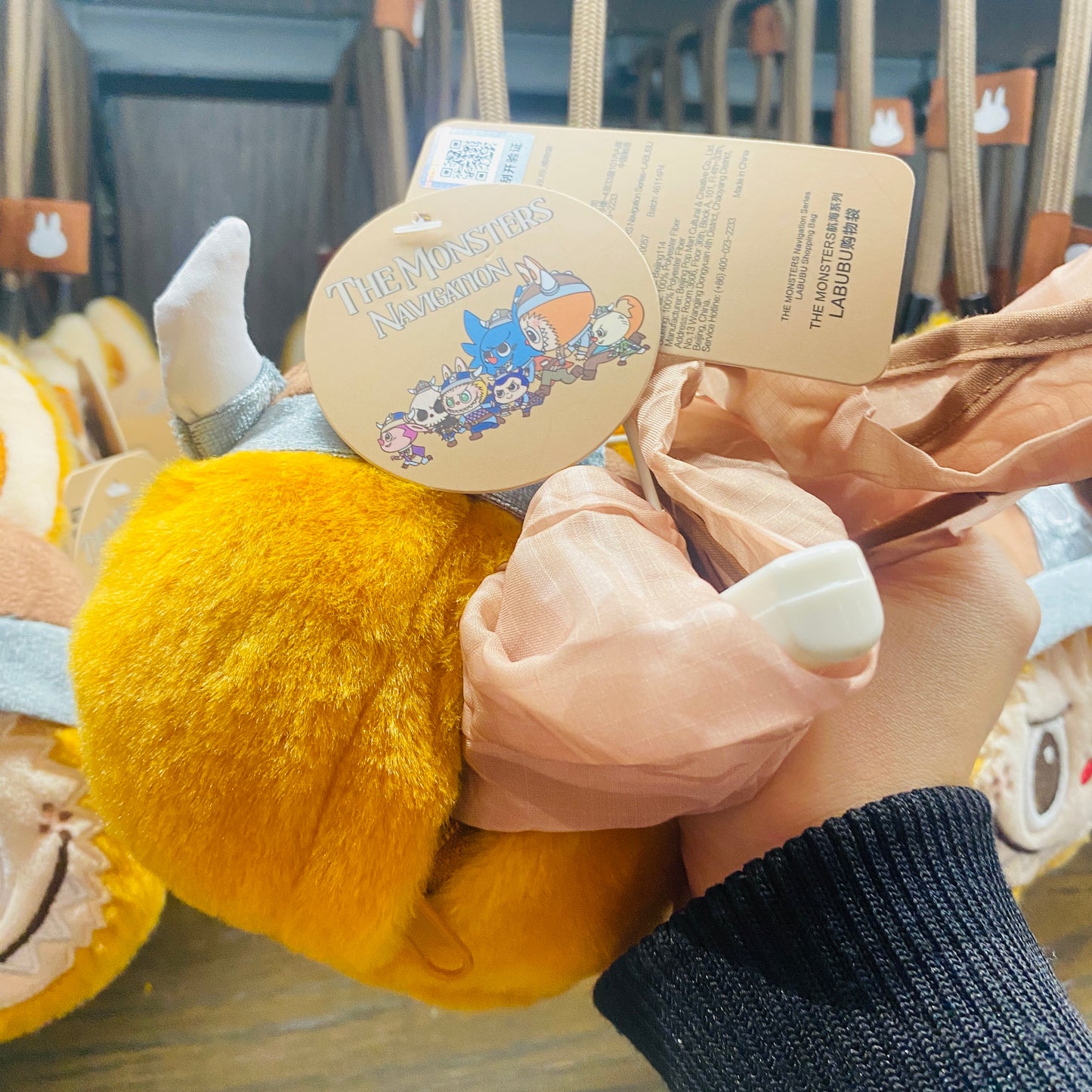 Popland labubu sailing shopping bag pendent