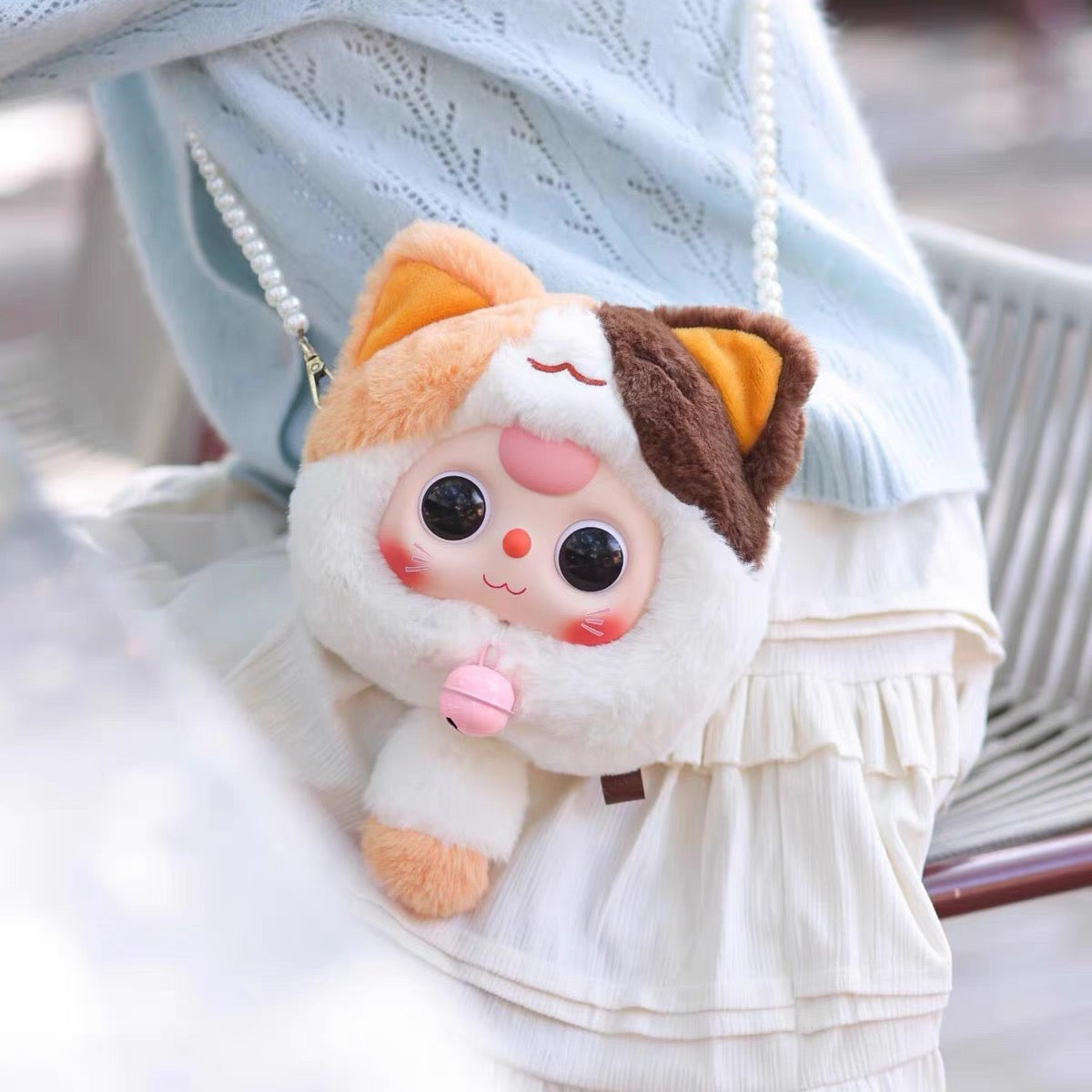 BABY THREE FORTUNE CAT ZIPPER BAG